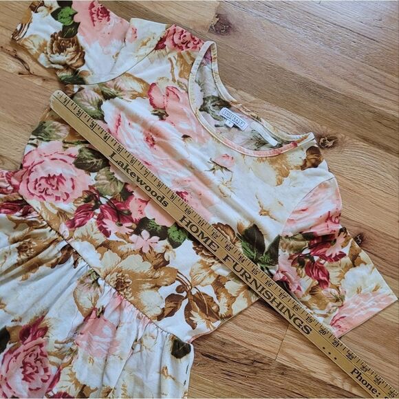 Empire Waist Floral SweetSalt Simple Midi Dress Small - Picture 5 of 7